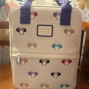 Disney Parks Loungefly Canvas Mickey Ear headband Backpack. NWT.